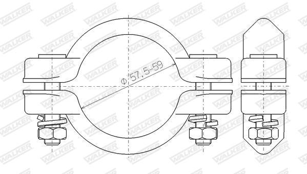 Clamping Piece, exhaust system (86019)