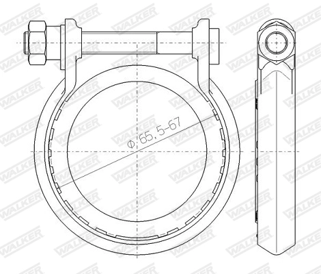 Clamping Piece, exhaust system (80739)