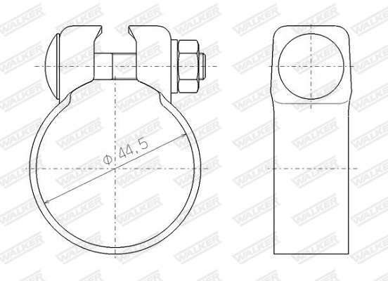 Clamping Piece, exhaust system (80474)