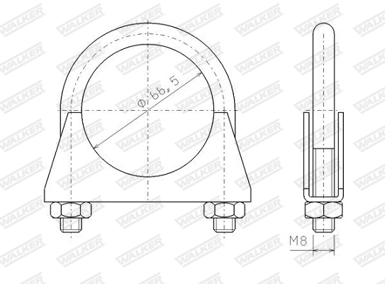 Clamping Piece, exhaust system (82314)
