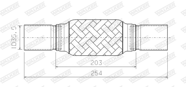 Corrugated Pipe, exhaust system (10399)
