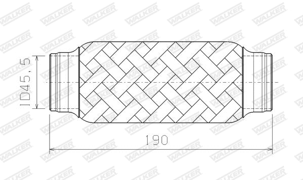 Corrugated Pipe, exhaust system (10406)