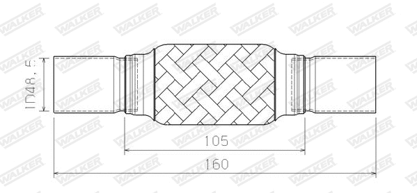 Corrugated Pipe, exhaust system (10407)