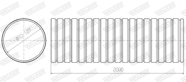 Corrugated Pipe, exhaust system (09924)