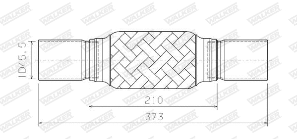 Corrugated Pipe, exhaust system (13488)