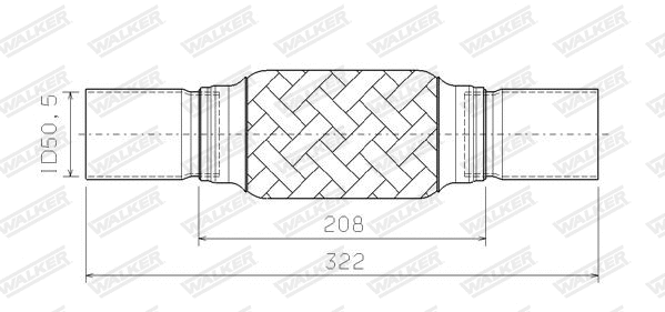 Corrugated Pipe, exhaust system (10398)