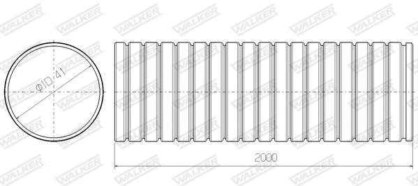 Corrugated Pipe, exhaust system (09906)