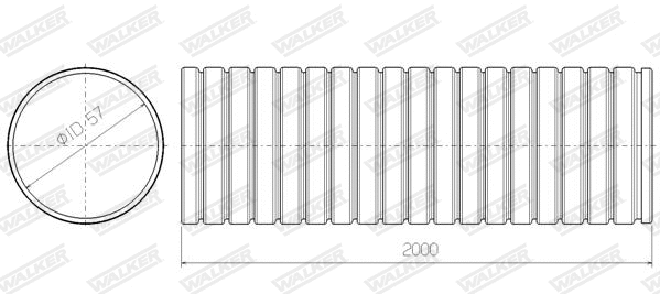 Corrugated Pipe, exhaust system (09911)