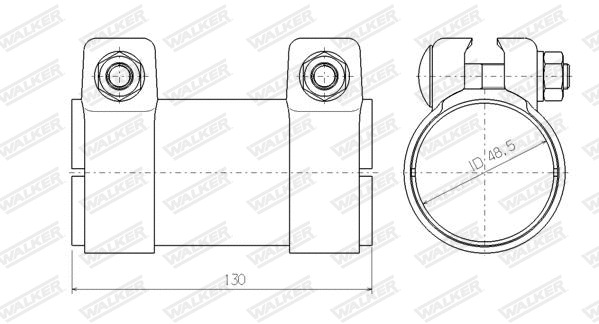 Pipe Connector, exhaust system (86148)