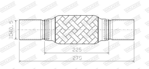 Corrugated Pipe, exhaust system (16365)