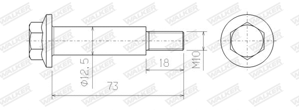 Bolt, exhaust system (83149)