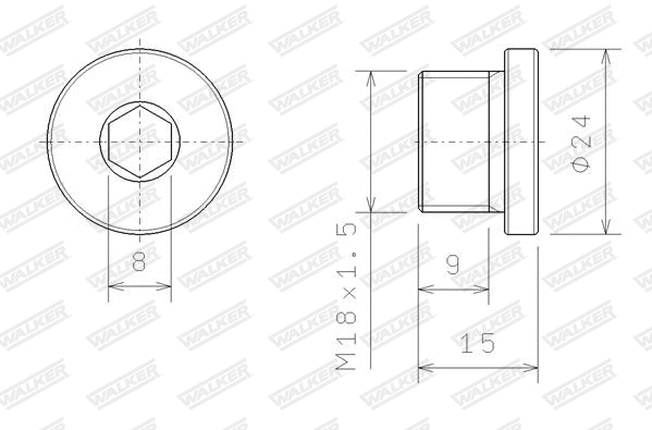 Bolt, exhaust system (83294)