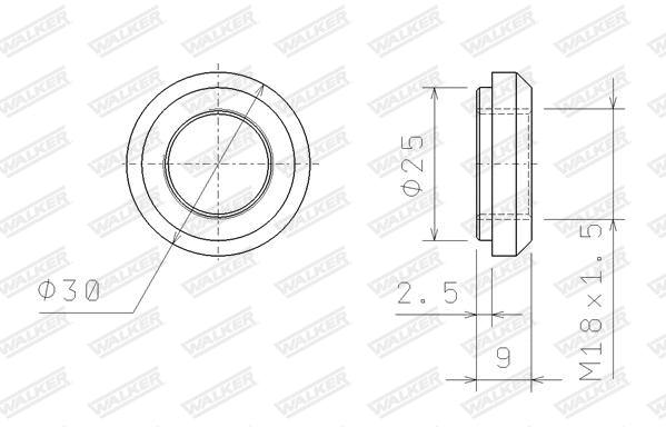 Nut, exhaust manifold (80433)