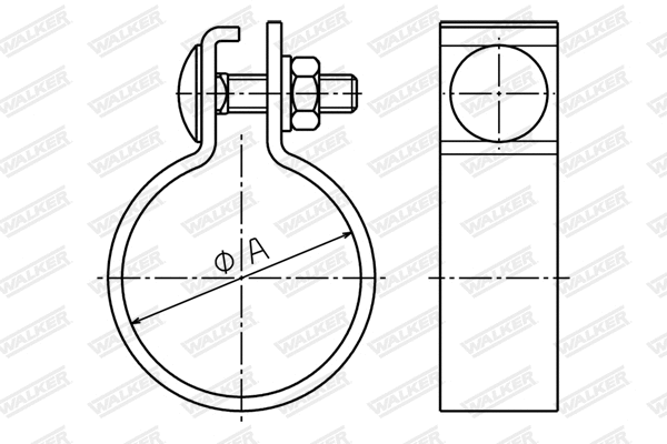 Clamping Piece, exhaust system (80908)