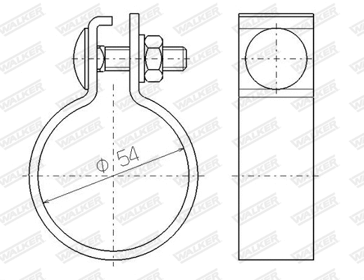 Clamping Piece, exhaust system (81923)