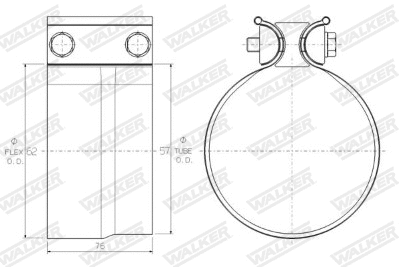 Clamping Piece, exhaust system (61783)