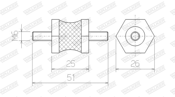 Rubber Strip, exhaust system (81229)