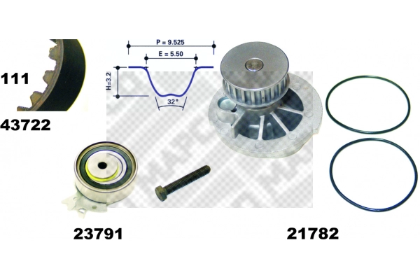 Water Pump & Timing Belt Kit (41722/1)
