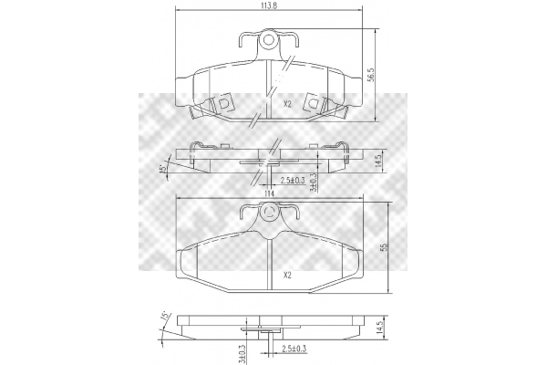 Brake Pad Set, disc brake (6819)