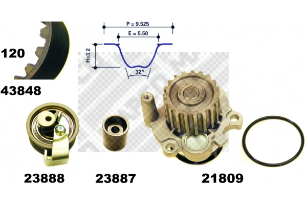Water Pump & Timing Belt Kit (41847)