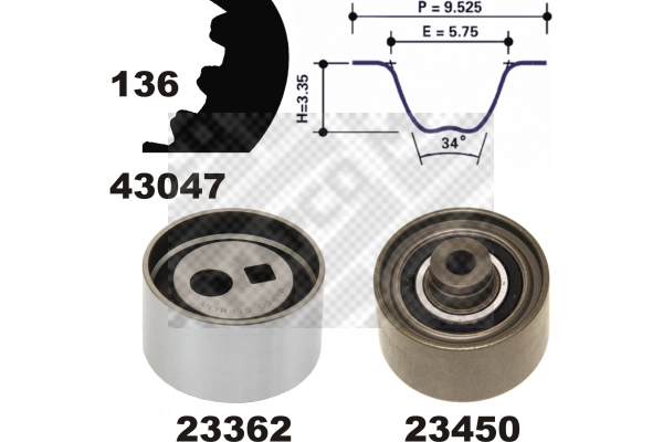Timing Belt Kit (23435)