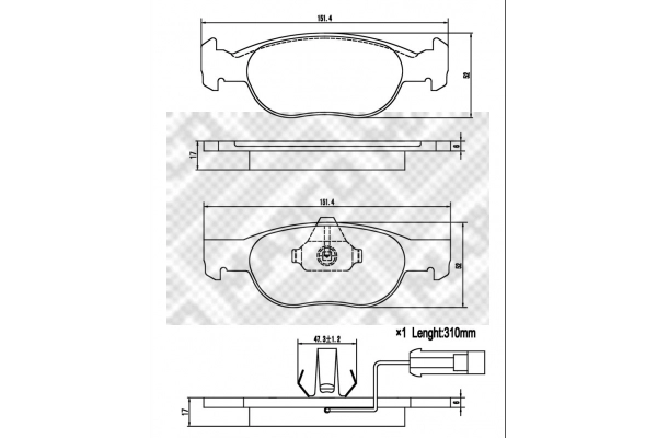 Brake Pad Set, disc brake