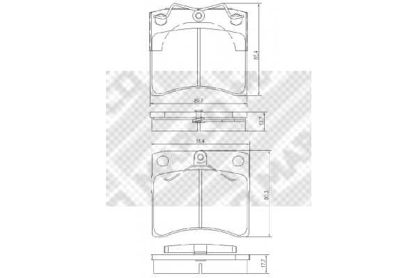 Brake Pad Set, disc brake (6383/1)