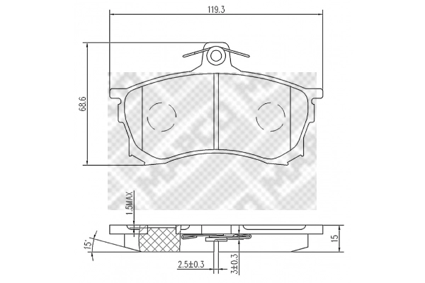 Brake Pad Set, disc brake (6684)
