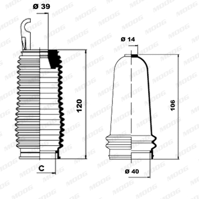Bellow Kit, steering