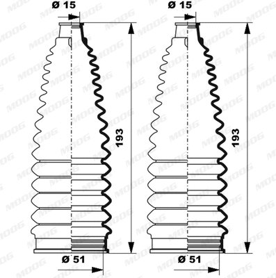 Bellow Kit, steering