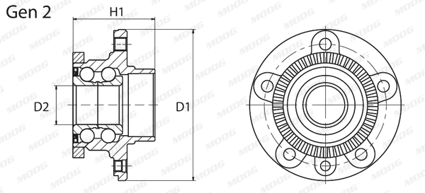 Wheel Bearing Kit (VO-WB-11058)