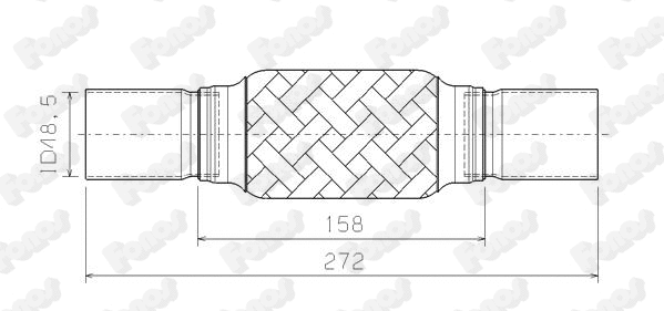Corrugated Pipe, exhaust system (10397)