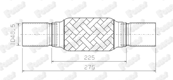 Corrugated Pipe, exhaust system (16365)