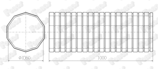 Corrugated Pipe, exhaust system (09828)