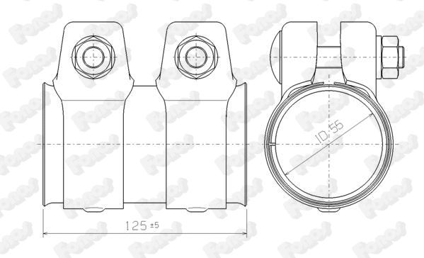 Pipe Connector, exhaust system (80138)