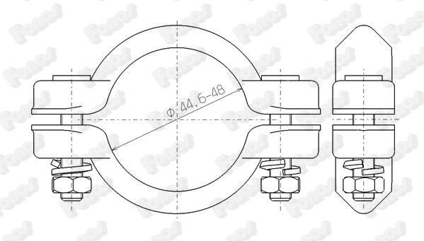 Clamping Piece, exhaust system (82526)