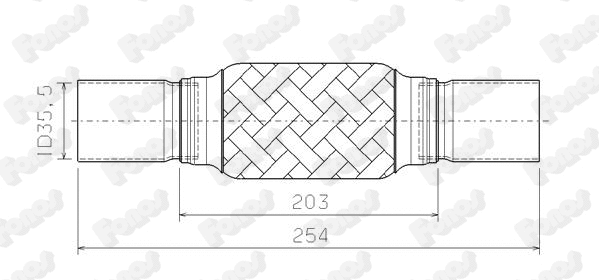 Corrugated Pipe, exhaust system (10399)