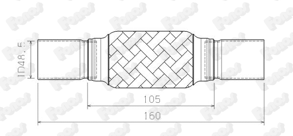 Corrugated Pipe, exhaust system (10407)