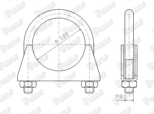 Clamping Piece, exhaust system (82336)
