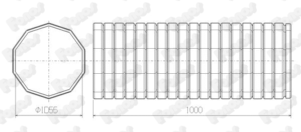 Corrugated Pipe, exhaust system (09827)