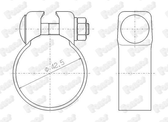 Clamping Piece, exhaust system (81982)