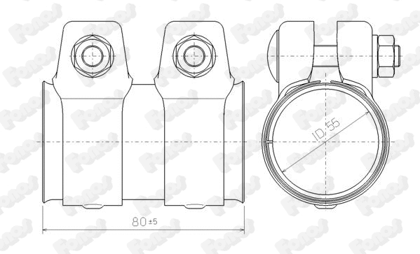 Pipe Connector, exhaust system (80190)