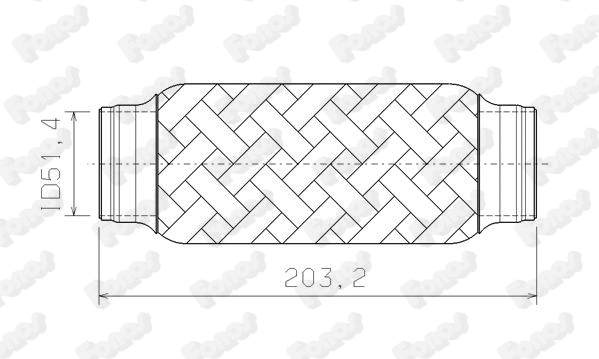 Corrugated Pipe, exhaust system (10410)
