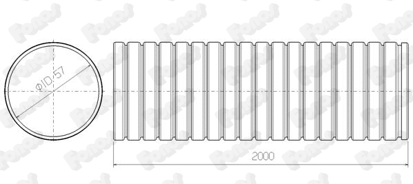 Corrugated Pipe, exhaust system (09911)
