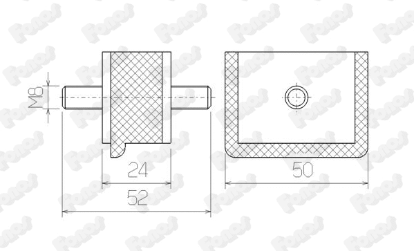 Rubber Strip, exhaust system (81344)