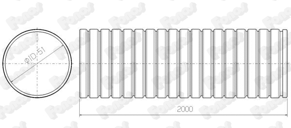 Corrugated Pipe, exhaust system (09909)