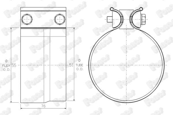 Clamping Piece, exhaust system (61782)