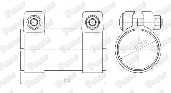 Pipe Connector, exhaust system (86135)