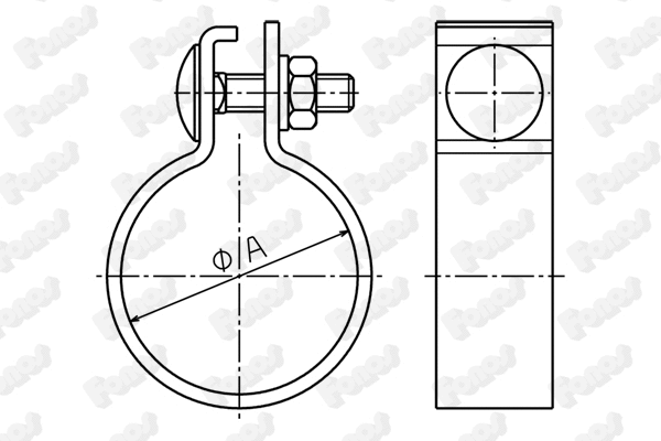 Clamping Piece, exhaust system (80908)