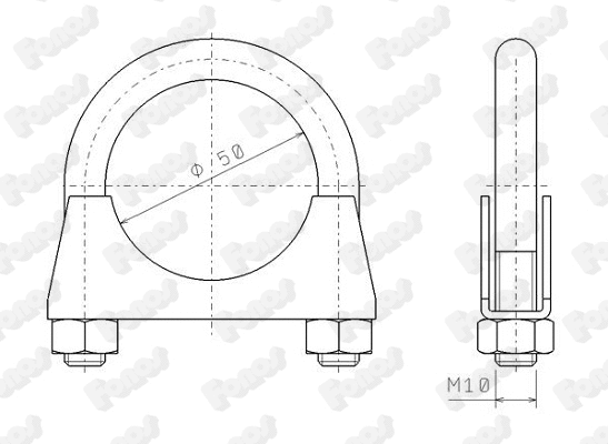 Clamping Piece, exhaust system (82346)